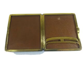 Vintage Dunhill France Cigarette Case Leather Gold Trim 70s/80s Flaws 1/2 Pack