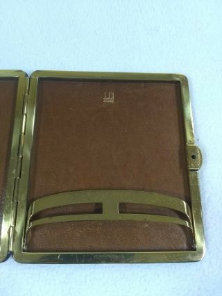 Vintage Dunhill France cigarette case leather gold trim 70s/80s flaws 1/2 pack 3