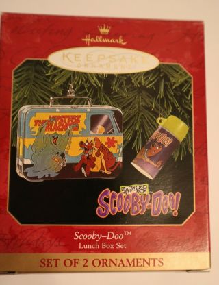 Hallmark Vintage 1999 Scooby Doo Lunchbox And Thermos 2 Set Ornament