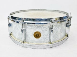 Vntg Gretsch 14 " Snare Drum For P&r W/ Attached Drum Key