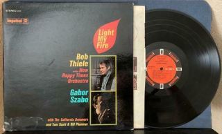 Bob Thiele Happy Times Light My Fire Nm - 1967 Impulse 1st Press Lp Szabo Plummer