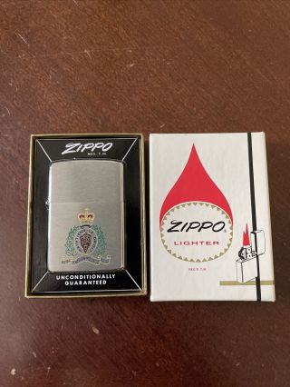 Vintage Rcmp Zippo Lighter Rare Royal Canadian Mounted Police