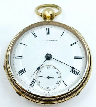 Vintage Waltham Mens P.  S Bartlett Gold Filled Pocketwatch,  Running