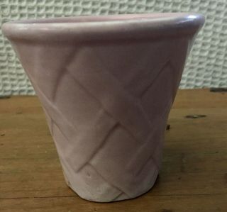 Usa Pottery Planter Vase Small Pink 3 1/2” H X 3 1/2” Opening At Top