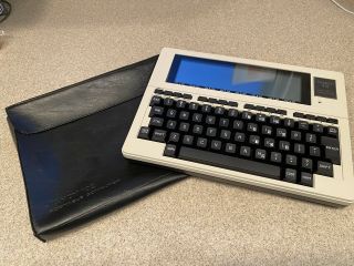 Vintage Tandy 102 Portable Computer W Dust Cover. ,  W/ Orig Case