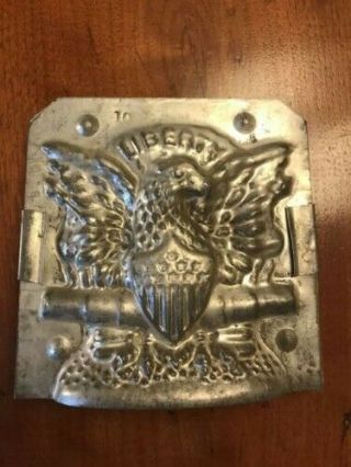 Antique Eagle Liberty Chocolate Mold Seal Tin Mold