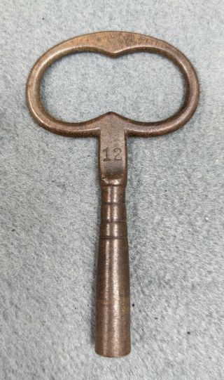 Antique French Clock Key,  Swiss Size 9 (4.  5 Mm)