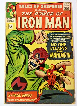 Tales Of Suspense 55 Iron Man Marvel Comics Silver Age 1964 The Mandarin