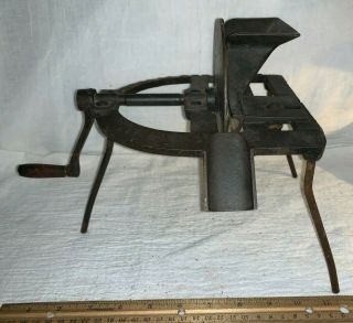 Antique Nov 17 1863 Three Leg Cast Iron Cherry Pitter Unusual Stoner Seeder Tool