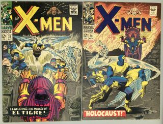 1966 Marvel Comic Books X - Men 25 Vg & 26 Vf 1st/2nd Apps El Tigre " Holocaust "