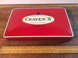 Extremely Rare Empty Large Craven A 150 Cigarettes Tobacco Tin Australian