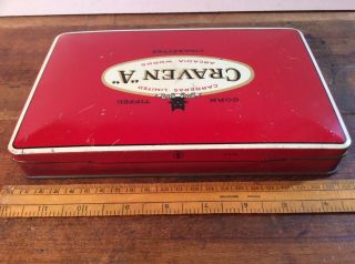 Extremely Rare Empty Large Craven A 150 Cigarettes Tobacco Tin Australian 2