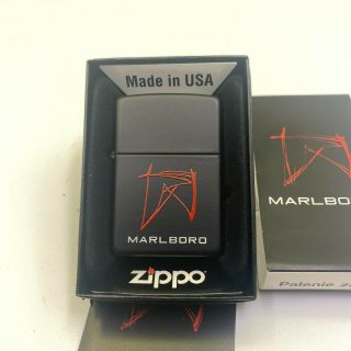 2009 Zippo Marlboro Red Roof Top Outline Logo M2 Rare Near