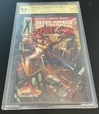 Peter Parker The Spectacular Spider - Man 1,  Cbcs 9.  4,  Signed By Scott Campbell