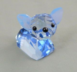 Authentic Swarovski Blue Crystal Coco Chihuahua Puppy Dog Figurine