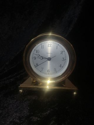 Chelsea Solid Brass Constitution Quartz Desk Clock,  In Box￼