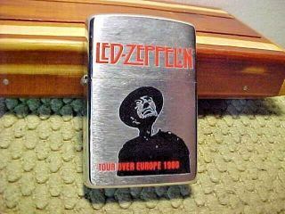 Rare 2002 Led Zeppelin Zippo 1980 Tour Over Europe F - 02