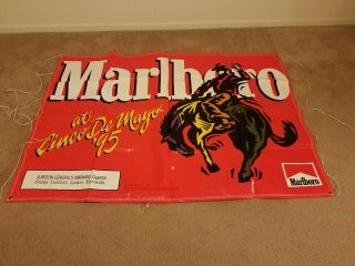 Marlboro Cigarette Ad Banner Sign Vinyl Tobaccianna Vintage Cinco De Mayo 95 