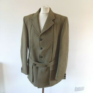 Mens Bladen Vintage Quality Full Norfolk Shooting Jacket Blazer Green Xlarge 46 "