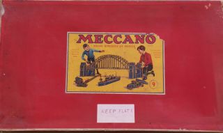 Vintage Meccano 1930s No.  9 - Blue & Gold - Large Amount