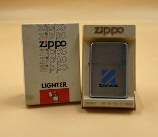 Rare Zippo " Zapata " Windproof Lighter - With Vintage Box & Stand -