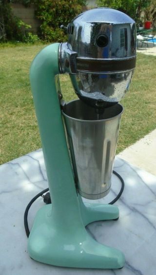 Vintage Hamilton Beach Drinkmaster 30 Milkshake Mixer Jadeite Green