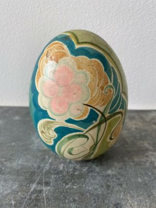 Vintage Joan David De Bethel Rye Signed 1968 Hand Painted Egg