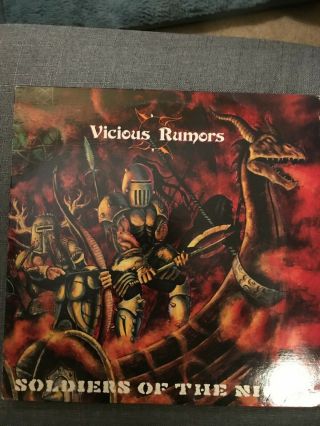 Vicious Rumors Soldiers Of The Night 1985 Shrapnel Records Vg Heavy Metal