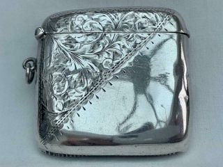 Sterling Silver Vesta Case By E J Trevitt & Sons Chester 1906.
