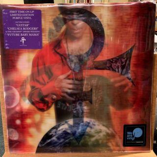 Prince Planet Earth Lp Lenticular Cover Purple Vinyl " Guitar " Npg Digital