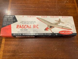 Vintage Top Flight Rascal Rc Model Airplane Kit