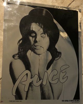 Alice Cooper Ultra Rare Vintage Mylar Poster The Ball Game Co,  Orleans 1977