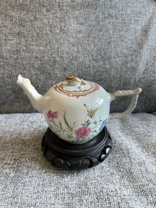 A Loverly Chinese 18thc Yongzheng Period Famille Rose Teapot - A/f