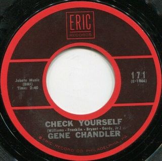 Gene Chandler Duke Of Earl / Check Yourself Vinyl Single 7inch Eric