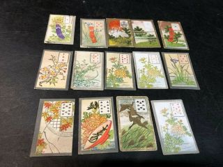 14 Scarce Murai Cigarette Cards Japanese Playing Cards Hanufada