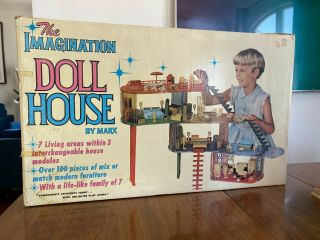 Complete Set Imagination Dollhouse By Marx