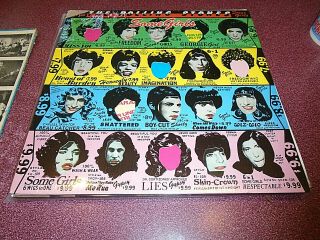 Rolling Stones Some Girls Lp Die Cut Faces Cover Not Banned No Bar Code