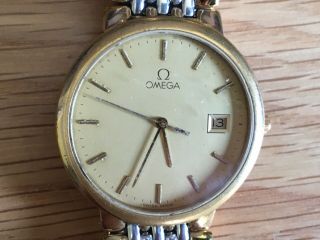 Men’s Omega Vintage Dress Watch De Ville Gold Steel Bracelet Swiss Made
