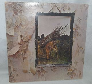 Led Zeppelin Iv 4 Zoso Vinyl Lp Record W/ Inner Sleeve 1971 Atlantic Sd 7208 G,
