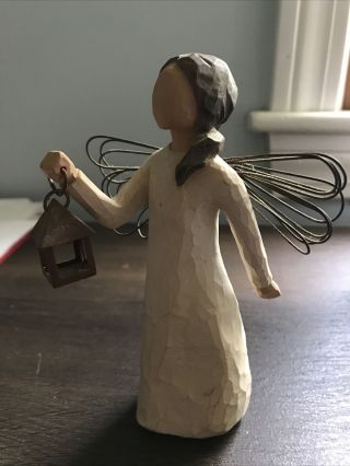 Willow Tree® Angle Of Hope Figurine - Girl With Bronze Lantern Euc