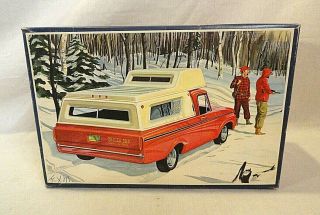 1960`s Rare Box Art Kit Amt `63 Ford F - 100 Camper Pickup Truck 1/25 Model Kit