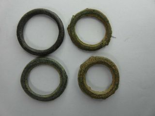 Ancient Celtic Roman Bronze Rings Harness Money: Winchester Detecting Find