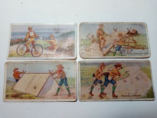 Tuckett Boy Scout Series Tobacco Cards 1910 C125 Fisher Candy E41 E42 Blank Back