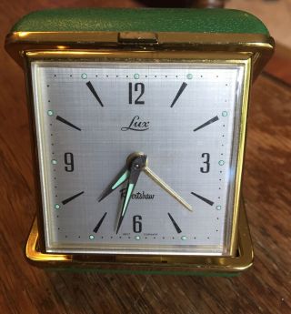 Vintage Lux Robert Shaw,  Folding Travel Alarm Clock.  West Germany.  Great