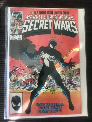 Marvel Heroes Secret Wars 8 Near 1984 Black Costume 1st Spider Man