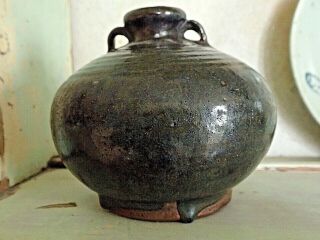 Antique Jar Vase Chinese Song Thai Sawankhalok 14th/15th Century Stoneware