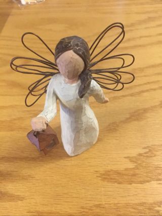 Willow Tree Angel Of Hope Figurine Demadco Susan Lordi Girl W/ Lantern 2001