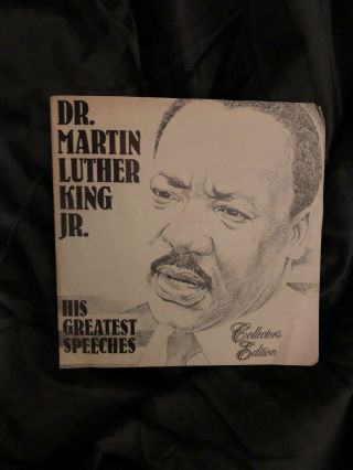 Dr.  Martin Luther King Jr.  7” Vinyl Picture Sleeve His Greatest Speeches