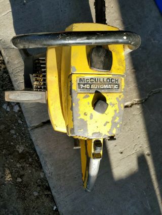 Vintage McCulloch 7 - 10 Automatic Gas Chainsaw 4