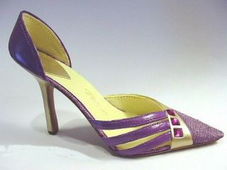 Just The Right Shoe By Raine Purple Amethyst February Heel Shoe 4 " Tag Gift Box
